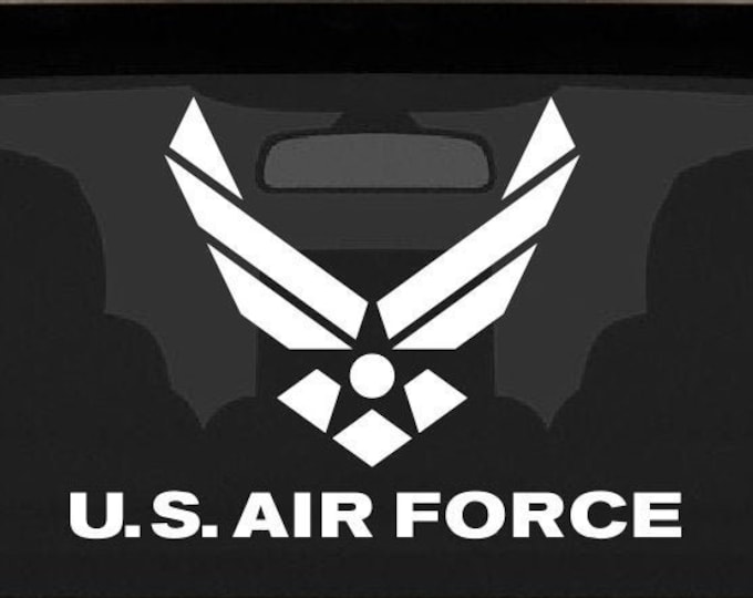US Air Force Decal - Apply to Cars Trucks Windows Laptops etc - United States Air Force Vinyl Sticker Decal *Choose size & color* Military