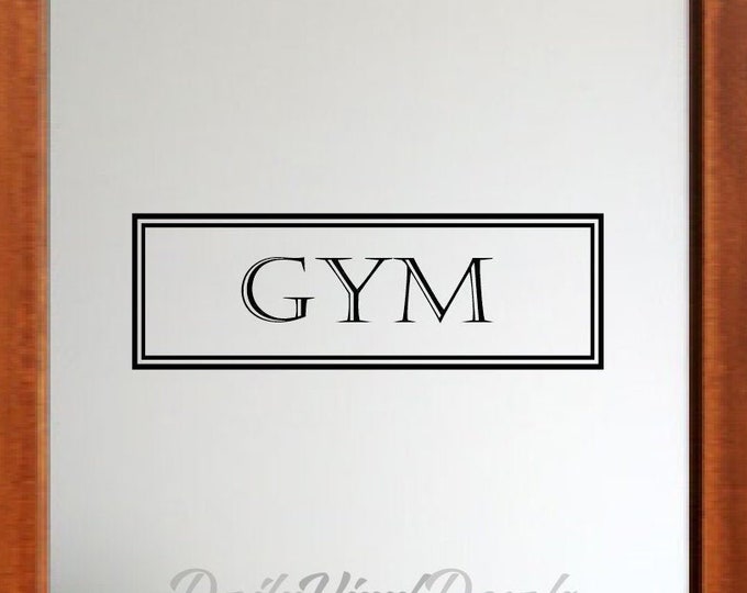 Gym Vinyl Decal *Choose Size & Color* Gym Wall Decal - Vintage Style Gym Wall Decal Vinyl Lettering Window Door Decal Pantry Decal