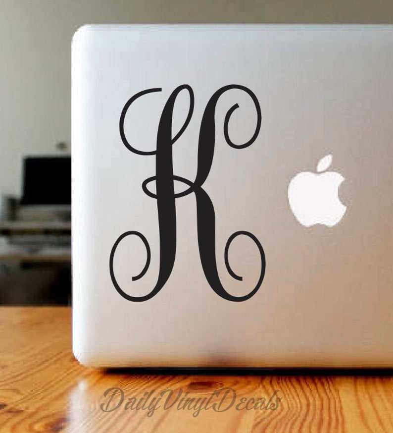 Personalized Sticker Monogram Sticker Name Initial Sticker *Choose Your Letter!* Fancy Monogram Lettering Single Letter Monogram Decal