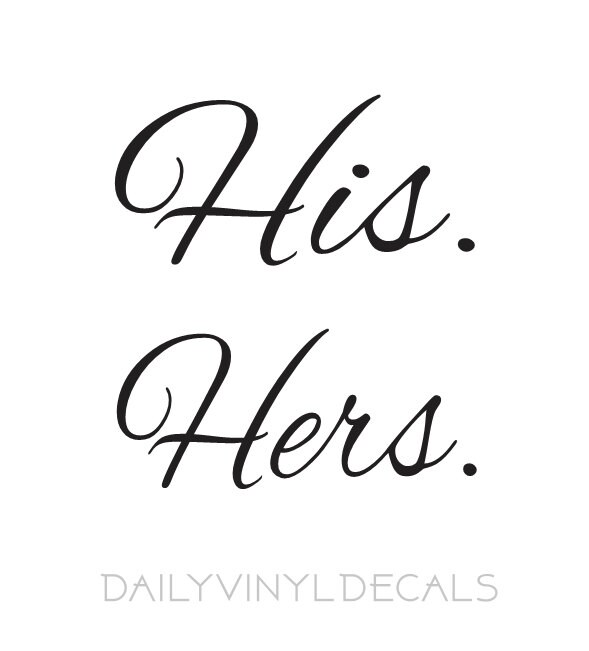 his hers vinyl decals