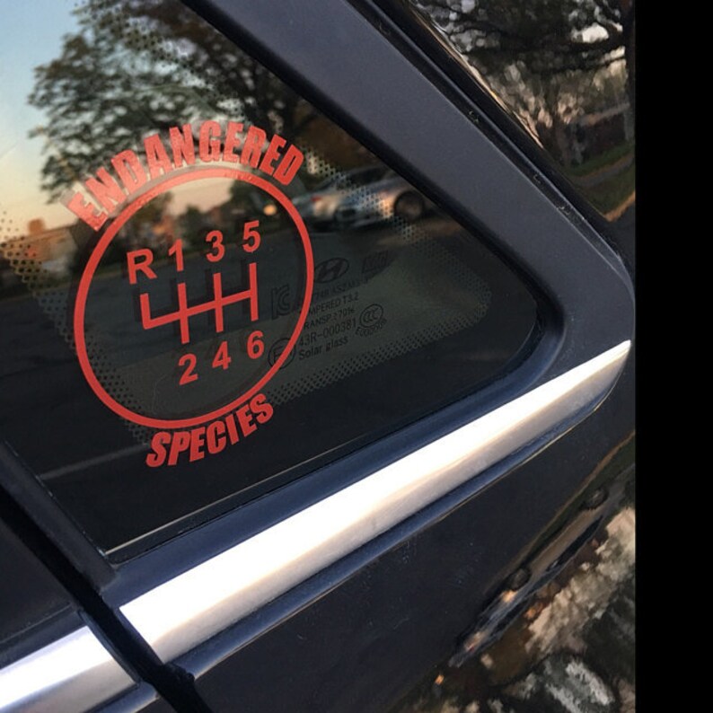 6 Speed Endangered Species Gear Shift Decal 6 Speed Diagram | Etsy