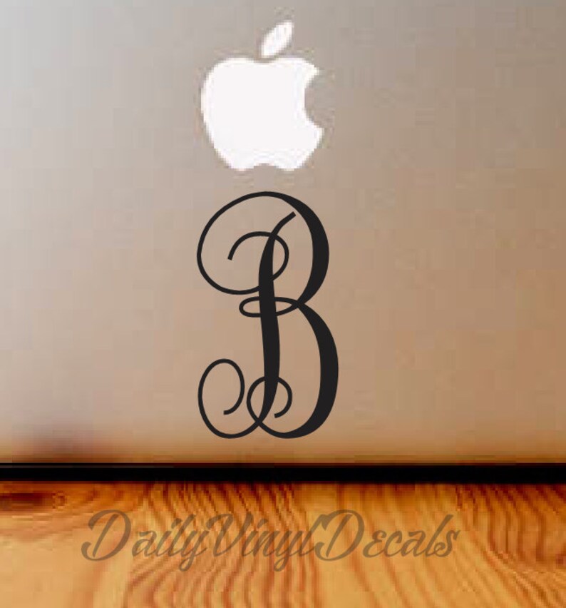 Personalized Sticker Monogram Sticker Name Initial Sticker *Choose Your Letter!* Fancy Monogram Lettering Single Letter Monogram Decal