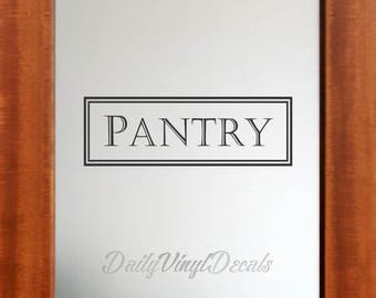 Pantry Vinyl Decal *Choose Size & Color* Pantry Door Decal - Vintage Style Pantry Wall Decal - Vinyl Lettering Window Door Decal etc.