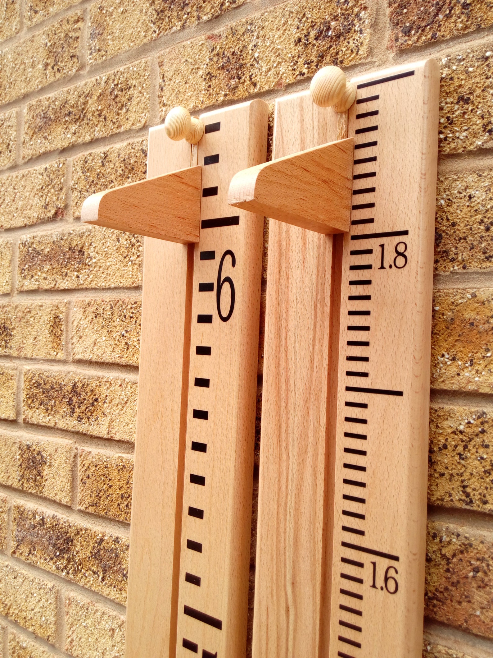 wooden growth chart