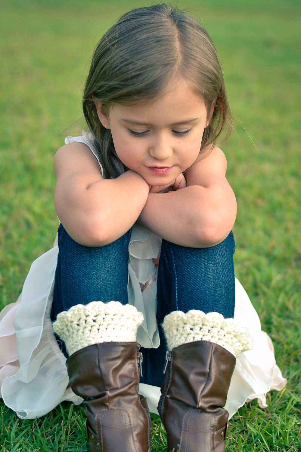 Little Girl's Crochet Boot Cuffs Cream Boot Cuffs Girls Etsy