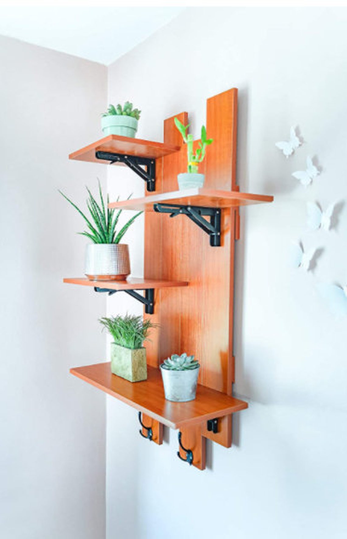 Wall Shelf 4 Tier Staggered Floating Wall Etsy