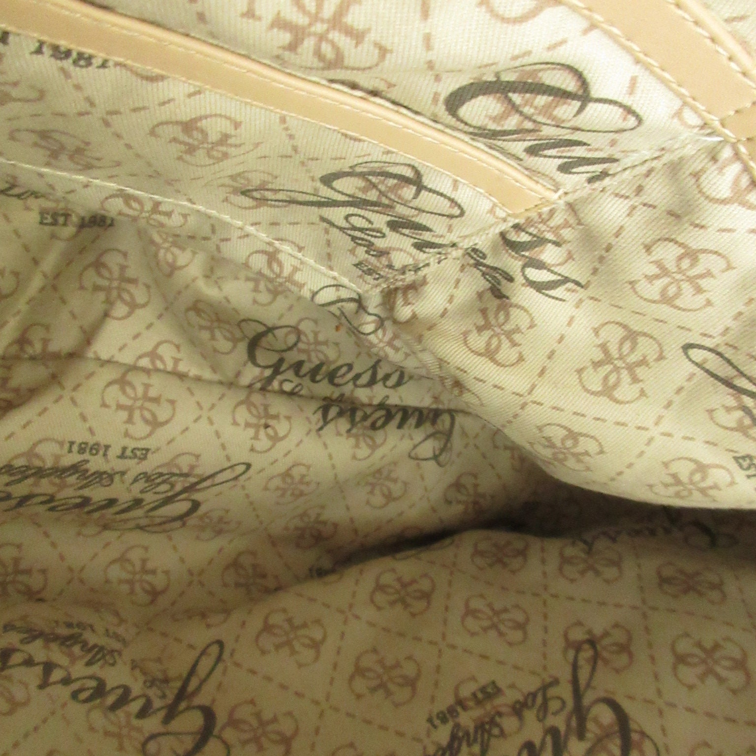 VTG GUESS Jeans Purse Shoulder Bag Tote Guess SY453522 Monogram Pattern Logo Handbag Tote Very Good Condition Etsy
