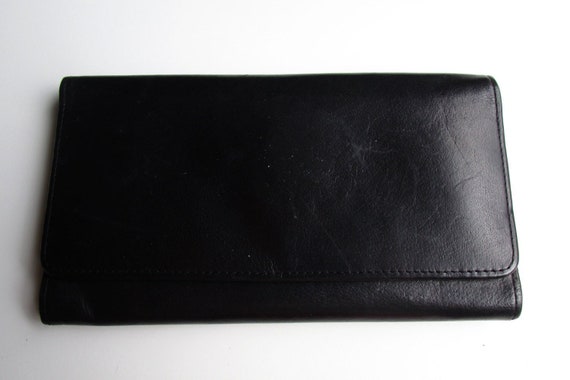 Large faux leather and wax wallet “Tortoiseshell” by abi-creations