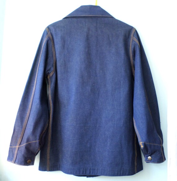 Vtg 60s Dee Cee Sanforized Rigid Denim Chore Jack… - image 4