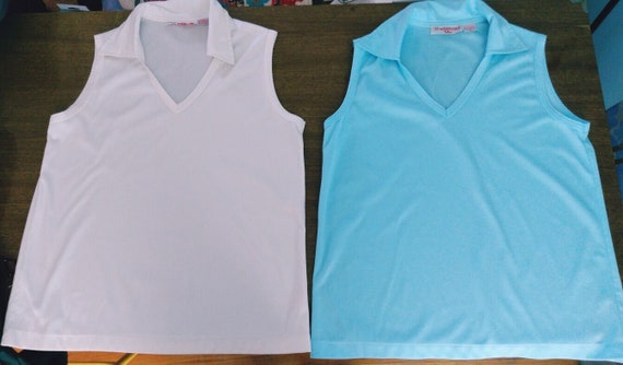 TWO Vtg 70s Blouses Feminist Brand 2 Traditional Ms