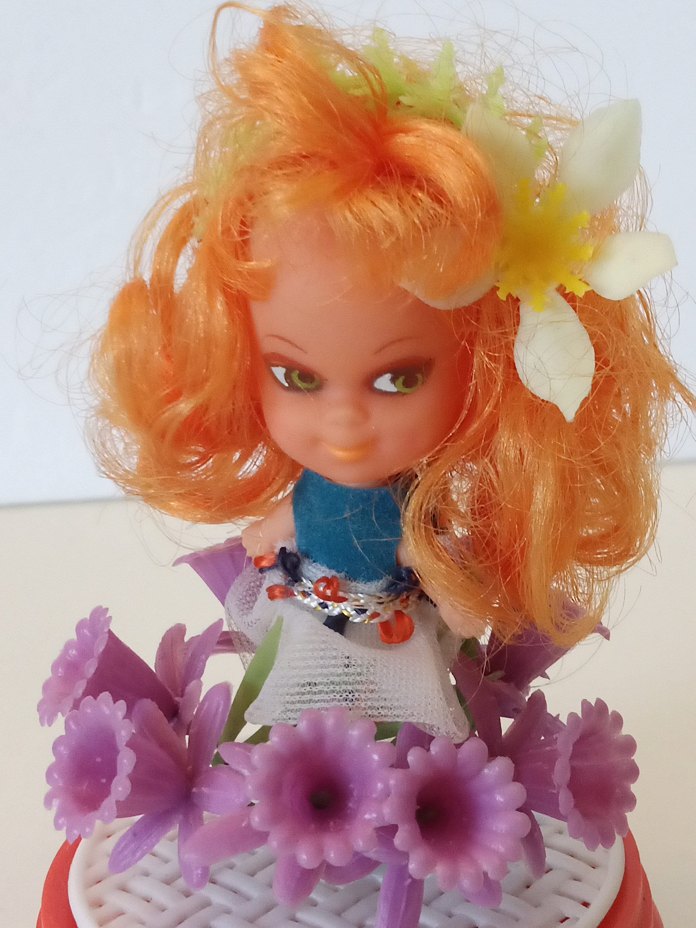 Vtg 60s Doll Perfumed Junior Miss in Dome Fragrance Tyme New