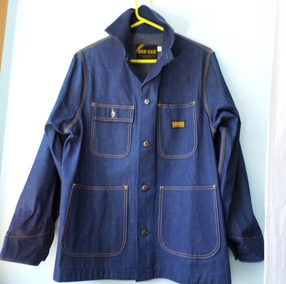 Vtg 60s Dee Cee Sanforized Rigid Denim Chore Jack… - image 2