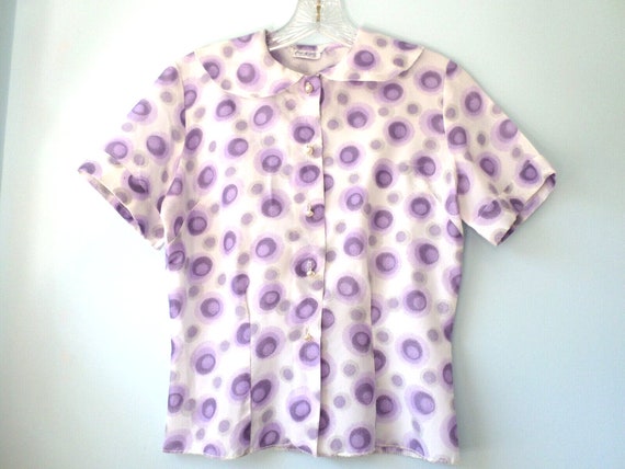 60s Vintage Ann Leslie Women's Sz 34 Blouse Shirt… - image 4