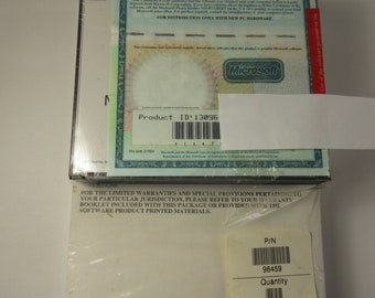 1995 Microsoft Office Pro CD 工場封印済み、キー証明書とブックシェルフマニュアル付き、新品未使用