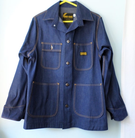 Vtg 60s Dee Cee Sanforized Rigid Denim Chore Jack… - image 1