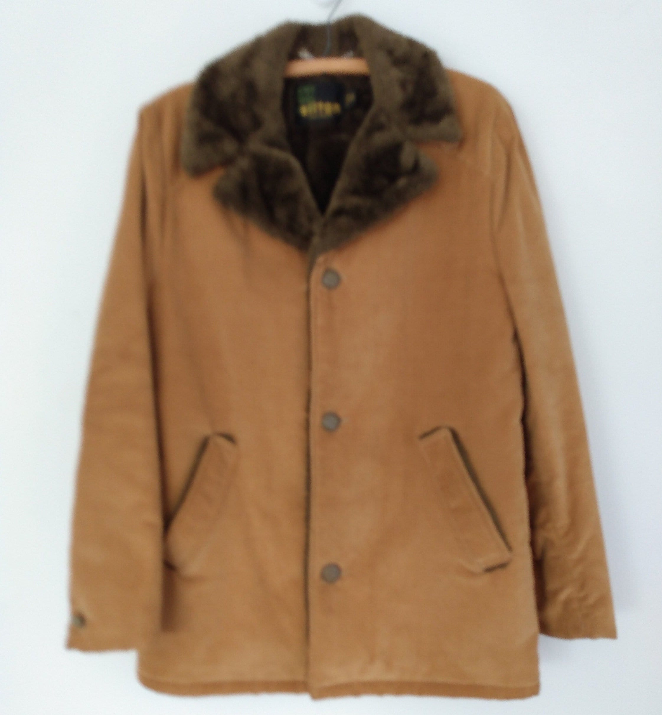i_am corduroy collar check coat ブラウン　eim i_am_official┊ 4way corduroy check coat - メルカリ
