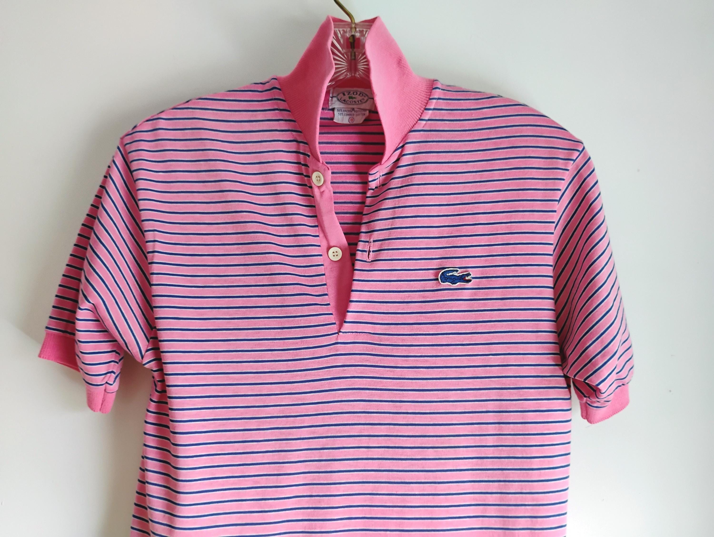 トップス 70S LACOSTE POLO SHIRTS 70s Lacoste primary stripe polo - THRIFTWARES VINTAGE