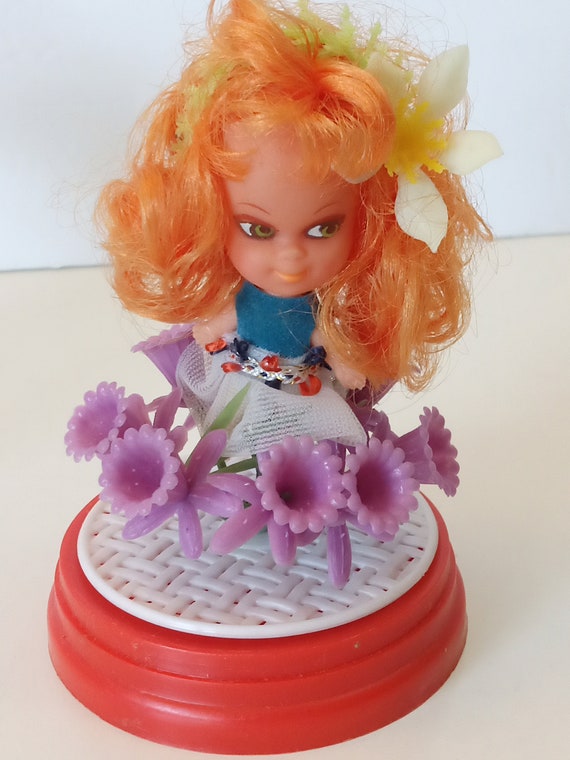 Vtg 60s Doll Perfumed Junior Miss in Dome Fragrance Tyme New