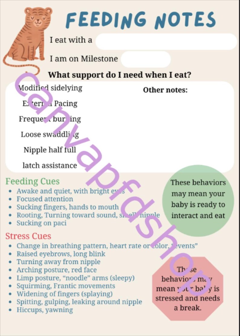 Feeding Notes Sign NICU - Etsy