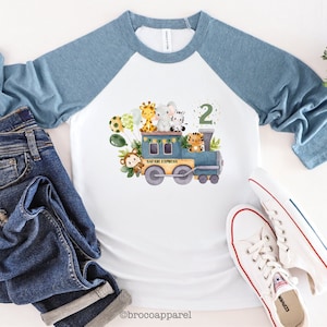 Birthday Boy Shirt, 2nd Birthday Shirt, Two Birthday Shirt, 2 Birthday Raglan, Safari Birthday Shirt, Zoo Birthday Shirt, Zoo Train Shirt