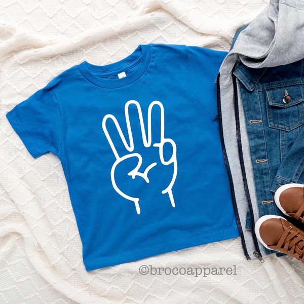 3rd Birthday Shirt, Three Shirt, Boys 3rd Birthday, Birthday Boy Shirt, Im This Many Shirt, Third Birthday Shirt, Boy Third Birthday