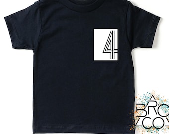 Boys 4th Birthday Shirt | Toddler Four Tee