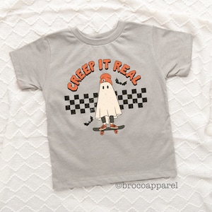 Creep It Real Boys Halloween Shirt - Retro Halloween Kids Shirt - Halloween Toddler Tee