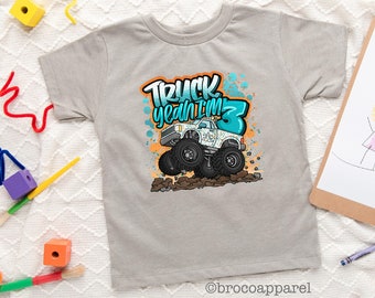 3rd Birthday Shirt - Truck Yeah Im 3 - Monster Truck Birthday - Birthday Boy Shirt - Boys 3rd Birthday - 3 Birthday Shirt