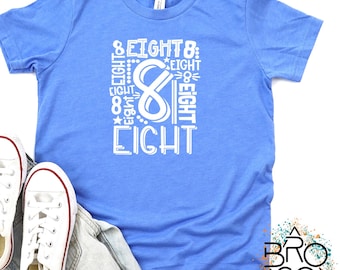 8th Birthday Boy Shirt | Kids Birthday Party Tee