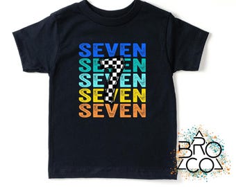 7th Birthday Shirt - Seven Shirt - Kids Birthday Shirt - Birthday Boy Shirt - Boys 7th Birthday - Birthday Party Shirt - 7th Birthday Party
