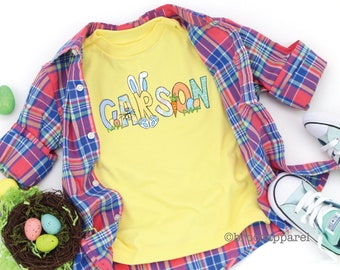 Personalized Easter Tee - Boy Easter T-shirt - Custom Easter Shirt - Easter Name Tee - Personalized Easter Gift