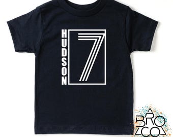 Custom Birthday Tee - 7th Personalized Birthday Party Shirt