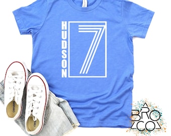 Custom Birthday Tee - 7th Personalized Birthday Party Shirt