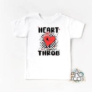 Heart Throb Shirt - Boys Valentine Shirt - Kids Valentine Shirt - Retro Valentine Shirt