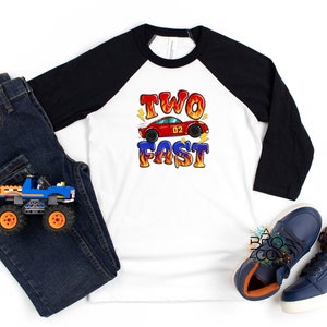 2nd Birthday Shirt - Two Fast Shirt - Birthday Boy Shirt - Car Birthday Shirt - Boy 2nd Birthday