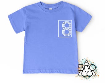 8th Birthday Shirt |  Boys 8th Birthday | 8 Birthday Shirt, Eight Shirt | Birthday Boy Shirt | Trendy Birthday Shirt