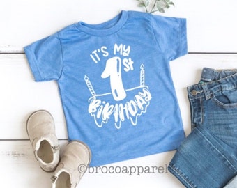 1st Birthday Shirt, Number Birthday, One Birthday Tee, First Birthday, One Year Old, Birthday Shirt, Boy 1st Birthday