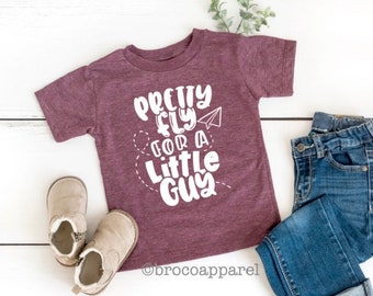 Fly For A Little Guy, Boys Fly Shirt, Airplane Shirt, Trendy Boys Shirt, Funny Boys Shirt, Pretty Fly Shirt, So Fly Tshirt, Cute Boys Shirt