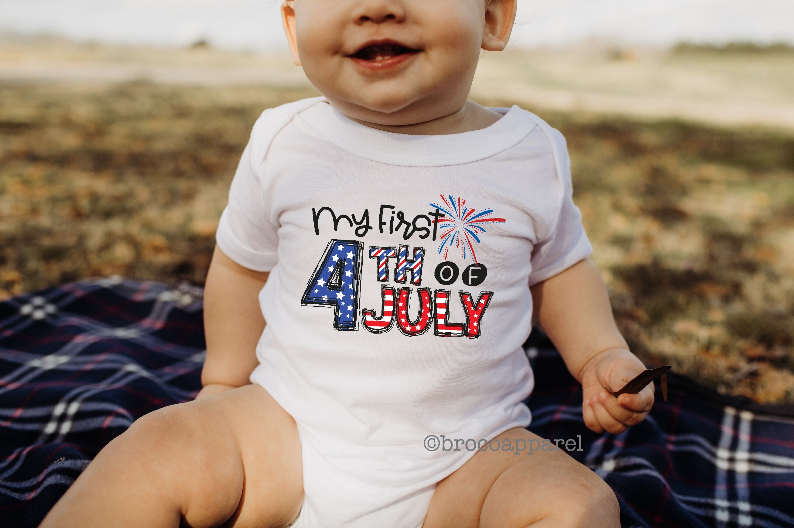 Preemie July Baby Clothes My First 4th Certified USA Baby Short - Main Image