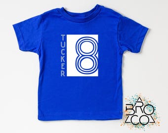Custom Birthday Shirt | 8th Birthday Shirt | Boys 8th Birthday | Birthday Boy Shirt | Birthday Name Shirt | Personalized Birthday