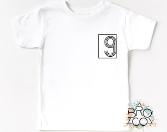9th Birthday Shirt | Boys 9th Birthday | Birthday Shirt Boy | Kids Birthday Shirt | Nine Birthday | 9th Birthday Party