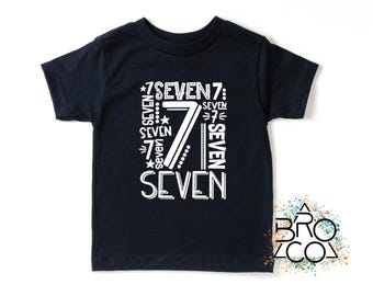7th Birthday Shirt | Boy 7th Birthday | Birthday Shirt Boy | Seven Birthday | 7th Birthday Party | Birthday Party Shirt | Kids 7th Birthday