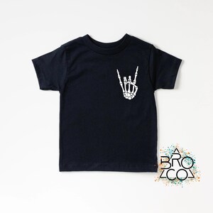 Kids Punk Rock Bones Shirt, Punk Rock Shirt, Kids Rock Shirt, Toddler Rock Shirt, Skeleton Rock Tee, Skeleton Rock Tshirt image 10