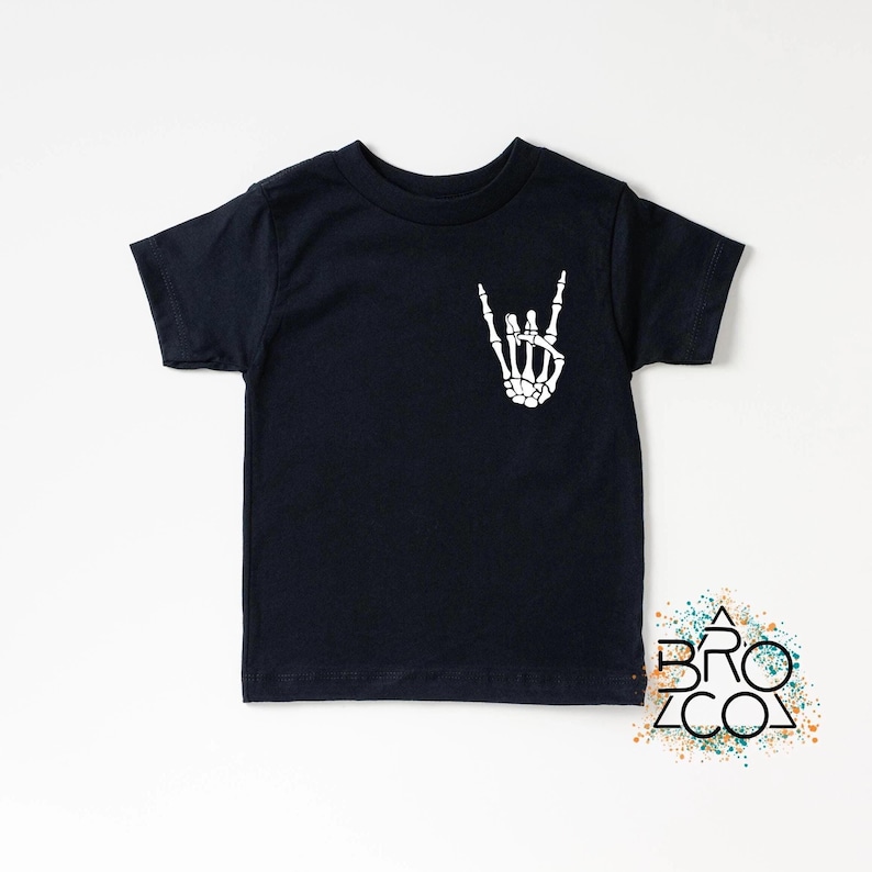 Kids Punk Rock Bones Shirt, Punk Rock Shirt, Kids Rock Shirt, Toddler Rock Shirt, Skeleton Rock Tee, Skeleton Rock Tshirt image 10