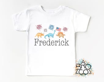 Boys 4th Of July Shirt | Personalized July 4th Tee | July 4th Kids | Toddler July Shirt | Firework Tshirt | Custom Kids Shirt