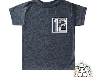 Boys 12th Birthday Shirt | Twelve Birthday Party Tee Shirt