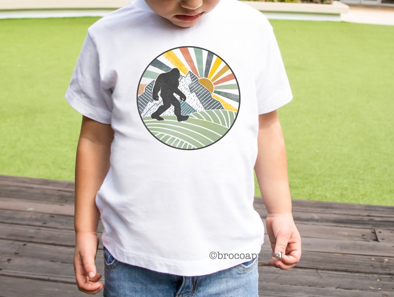 Believe In Bigfoot Shirt, Kids Bigfoot Shirt, Toddler Bigfoot Shirt, Sasquatch Shirt, Youth Bigfoot Shirt, Funny Camping Shirt White