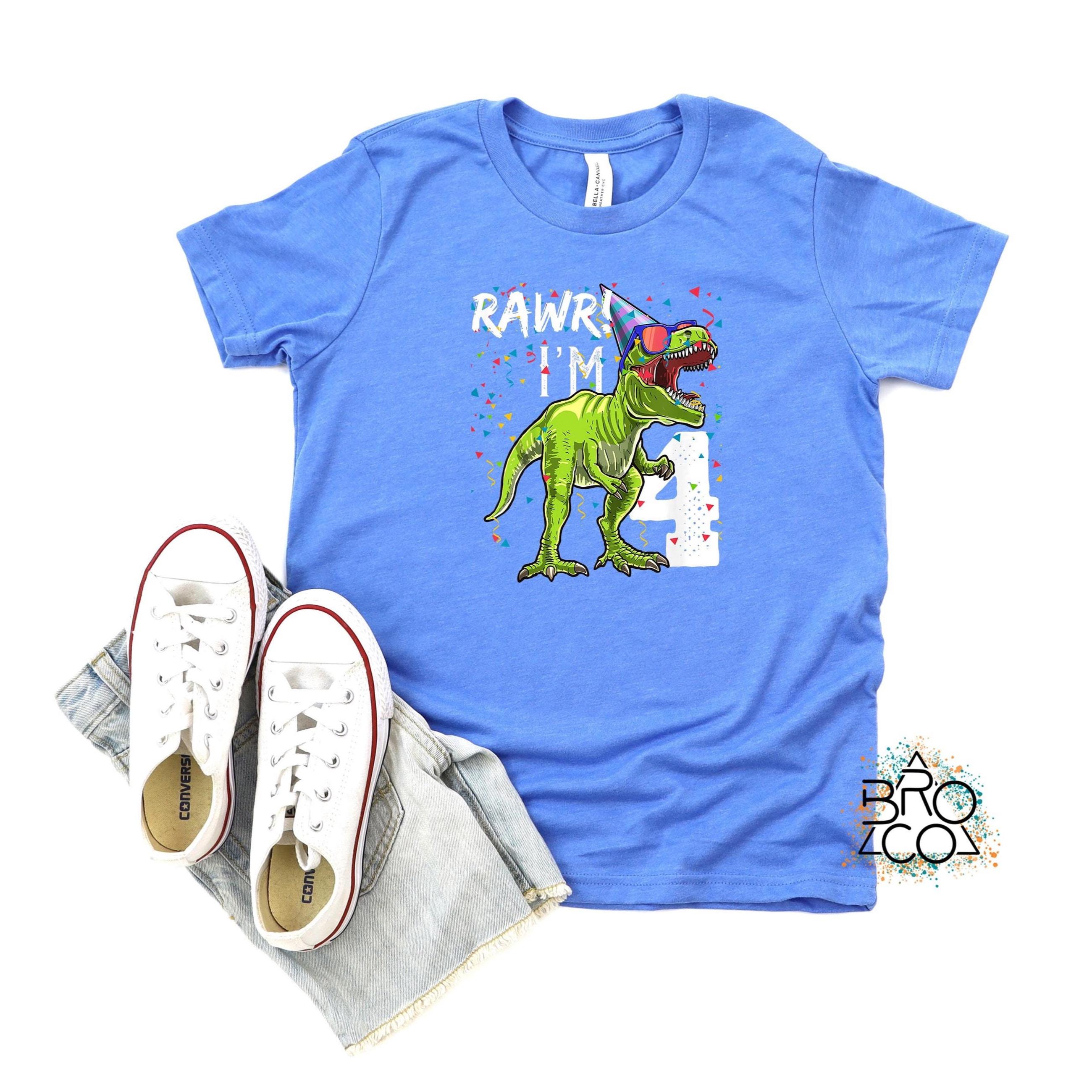 Dinosaur Girl Roar Im 4 Year Old 4th Birthday Party Backpack