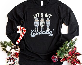 Boys Christmas Shirt - Long Sleeve Nutcracker Tee