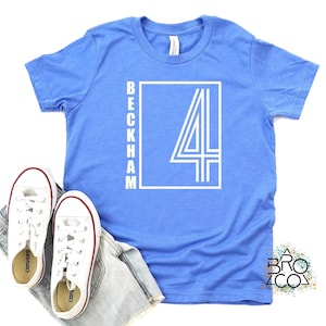 Boys 4th Birthday Tshirt | Birthday Boy Shirt | 4th Birthday Shirt | Four Birthday Tee | Personalized Birthday Shirt